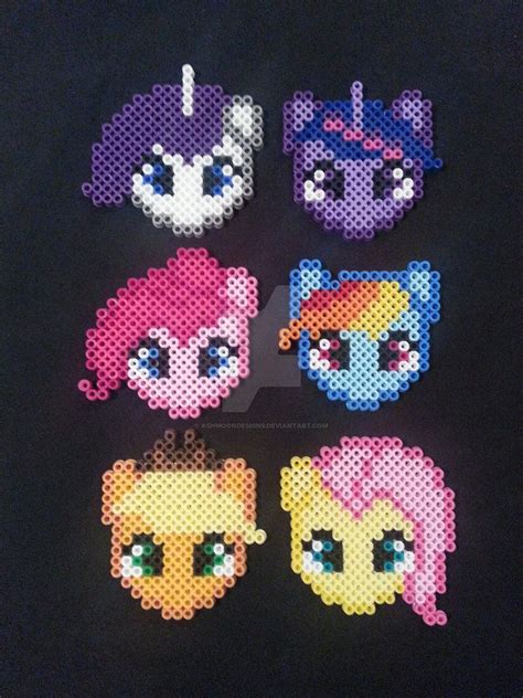 My Little Pony Perler Bead Ornaments By Ashmoondesigns On Deviantart