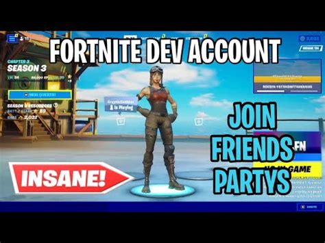 How To Get A Fortnite Ingame Dev Account In Chapter Every Skin Free