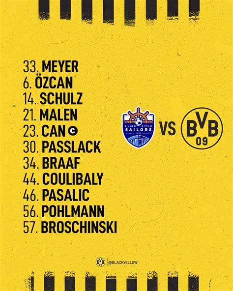 Borussia Dortmund On Twitter Bvb Starting Xi Vs The Sailors