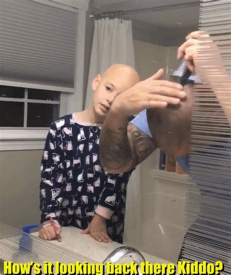 Dad Shaves His Head To Match His Daughter R Humansbeingbros