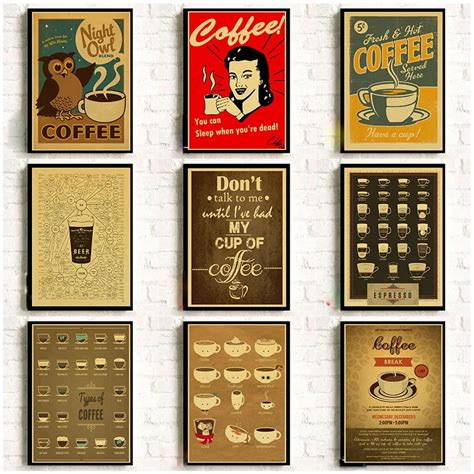 Carteles Decorativos De Cafeter A De Colecci N De Caf P Ster Vintage