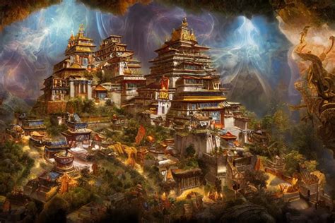 The Ancient Mythical City Of Shambhala And Stable Diffusion