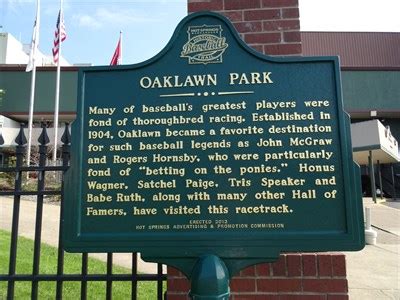 Oaklawn Park - Hot Springs, AR - Arkansas Historical Markers on ...