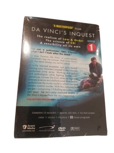 Da Vincis Inquest Season 1 DVD 2007 4 Disc Set For Sale Online EBay