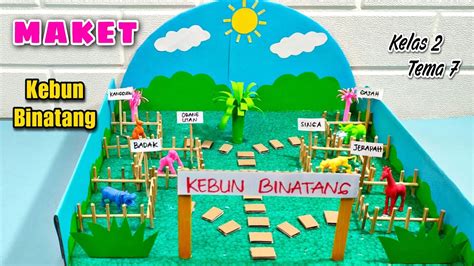 Mambuat Maket Kebun Binatang Yang Mudah Miniatur Kebun Binatang Dari