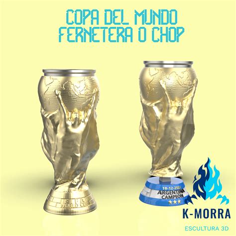 Archivo STL Copa Del Mundo Chop Fernet Objeto Para Impresora 3D Para