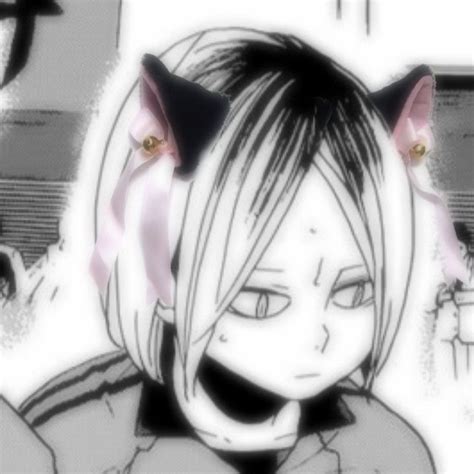 Kenma Cursed Images Cat Ears Haikyuu Goth Aesthetic Anime Icons