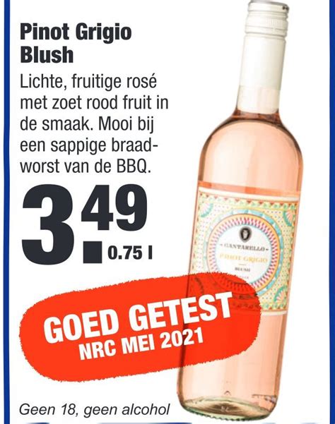 Pinot Grigio Blush Aanbieding Bij ALDI