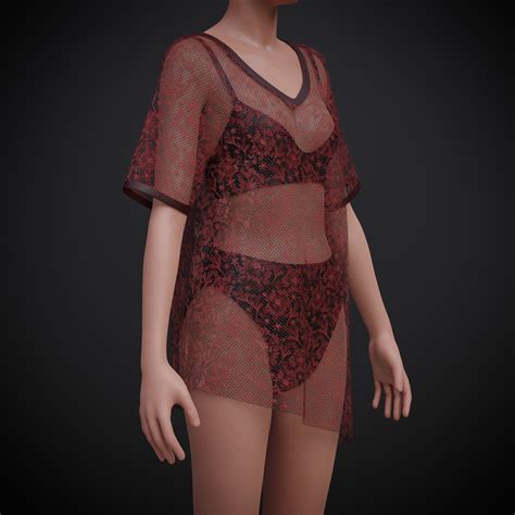Female Lingerie Swimsuit Outfit D Model By Vicky