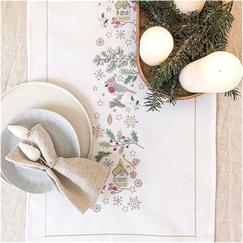 Rico Christmas Star Table Runner Embroidery Kit