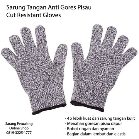 Jual Sarung Tangan Pelindung Anti Potong Anti Pisau Tahan Gores