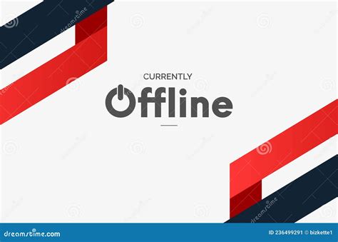 Modern Currently Offline Twitch Banner Background With Red Shapes