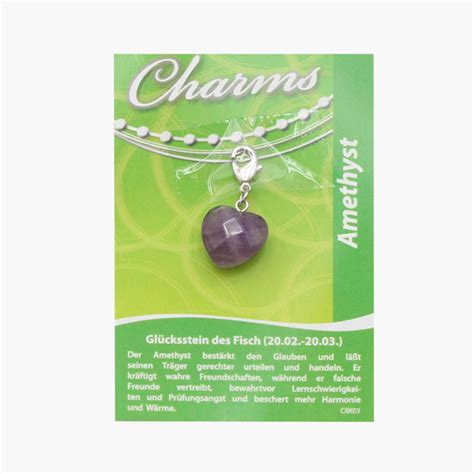 Charm Herz Anh Nger Amethyst Weltsteine