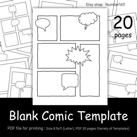 Blank Comic Strip Pages