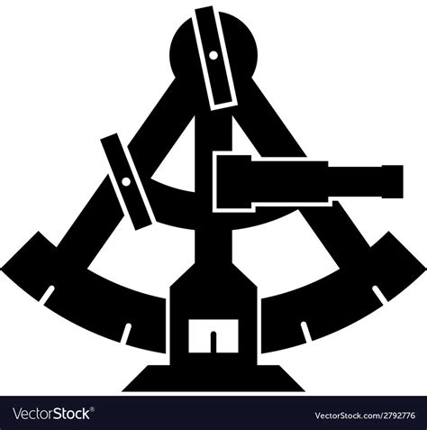 Sextant Silhouette Royalty Free Vector Image Vectorstock