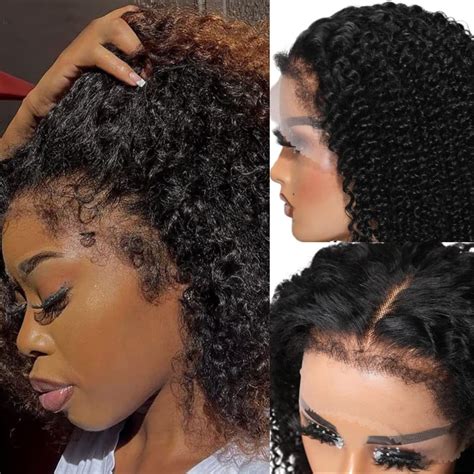 UNICE Pelucas De Cabello Humano Virgen Rizado Con Bordes Tipo Afro