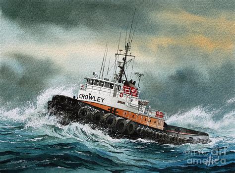 Tugboat Hunter Crowley Painting By James Williamson