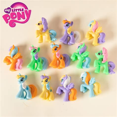 12pcs 5cm My Little Pony Figurines Rainbow Dash Fluttershy Applejack