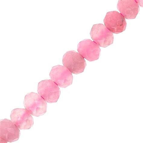 Redondas Aplanadas Facetadas X Mm De Quartz Te Ida Rosa Bonbon