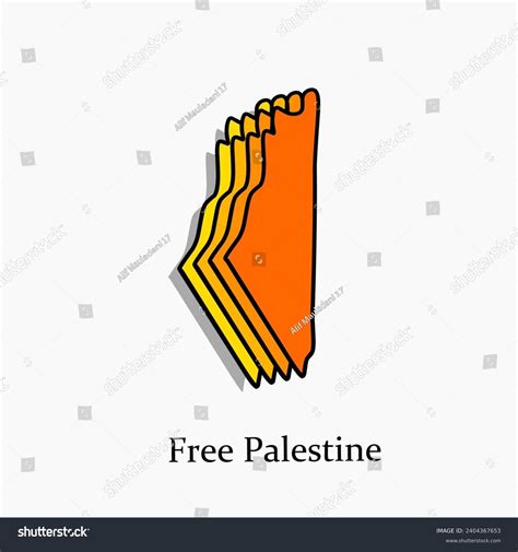 Vector Palestine Map Modern Design Color Stock Vector (Royalty Free ...