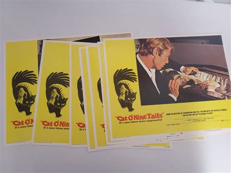 CAT O NINE TAILS Original 1971 Lobby Cards DARIO ARGENTO JAMES