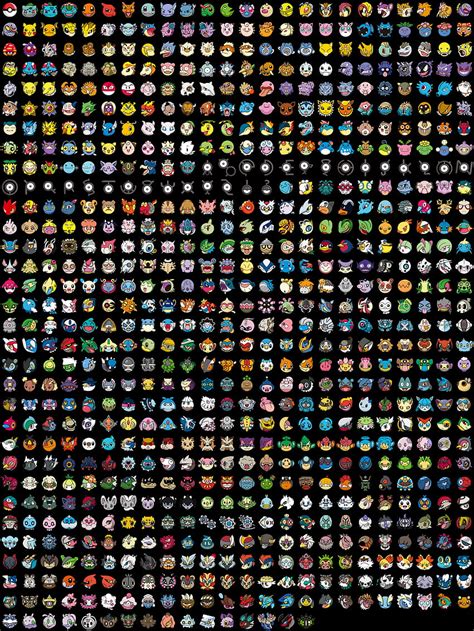 Full Sheet View Pokémon Battle Trozei Small Pokemon Icon Cute