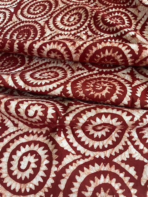 45 Yards Handmade Batik Fabric African Fabric Cotton Etsy