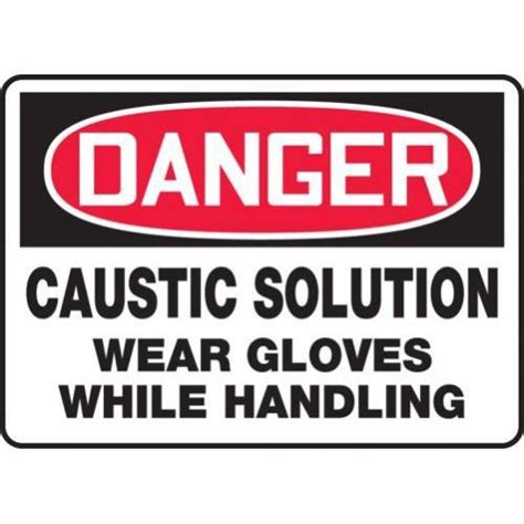 Buy Accuform Mchl109vp10 Osha Danger Safety Sign Caustic Solution