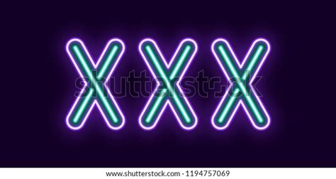 Neon Inscription Xxx Vector Illustration Neon Stock Vector Royalty Free 1194757069 Shutterstock