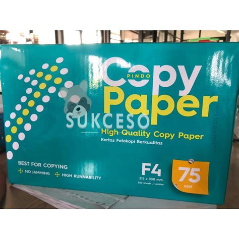 Jual Copy Paper F4 75 Gr Kertas Hvs Print Fotocopy Ukuran F4 75gsm