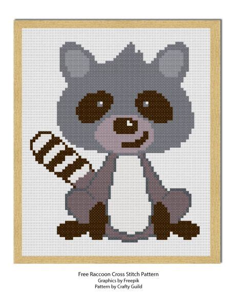 Free Raccoon Cross Stitch Pattern Crafty Guild Cross Stitch