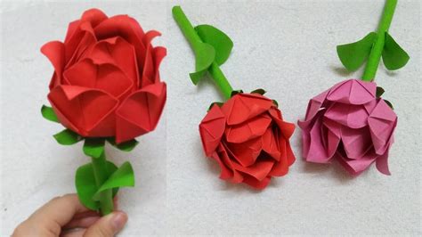 Cách Làm Bông Hoa Hồng Bằng Giấy Nhân Ngày 20 10 DIY Origami Rose