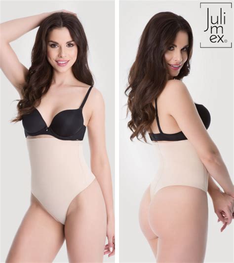 275 Stringi korygujące Shapewear Wysoka Talia Julimex naturalne 46532