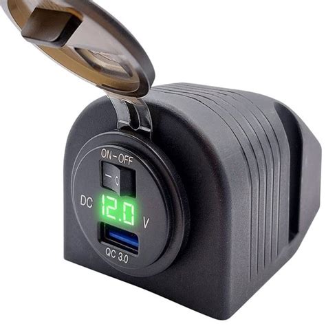 Proride V Usb Stopcontact Poort Opbouw Met Schakelaar Voltmeter