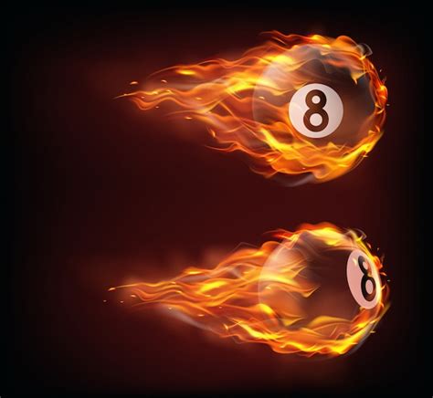 8 Ball On Fire Vectors And Illustrations For Free Download