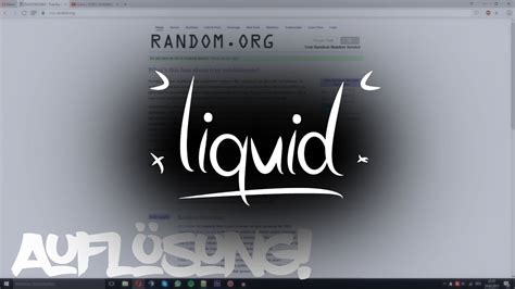 GIVEAWAY AUFLÖSUNG liquid YouTube