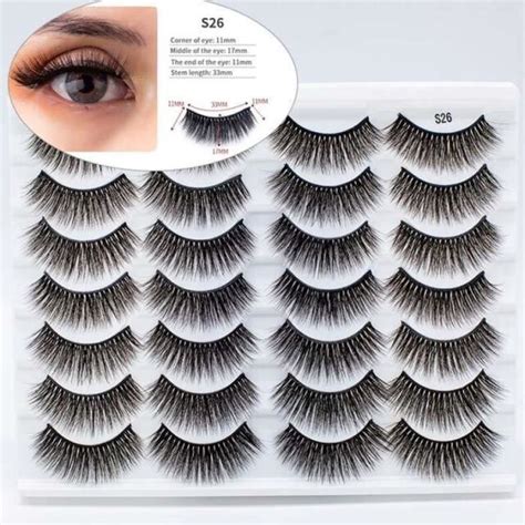 ZC14967 FAUX CILSEnsemble De 14 Paires De Faux Cils En Vison 32 Styles