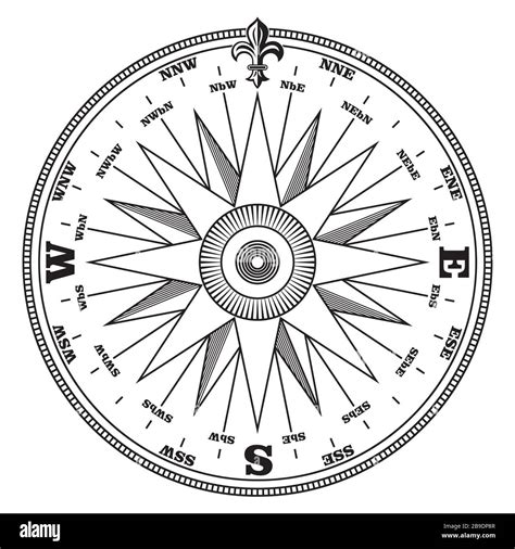 Rose Compass With Bearing