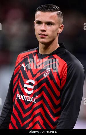 Jan Carlo Simic Of AC Milan Celebrating After A Goal During The Italian