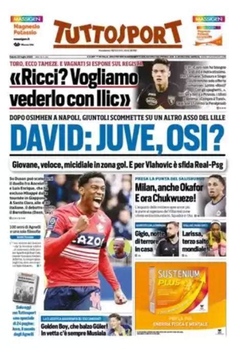 PRIMA PAGINA Tuttosport Dopo Osimhen Giuntoli Punta Un Altro Asso