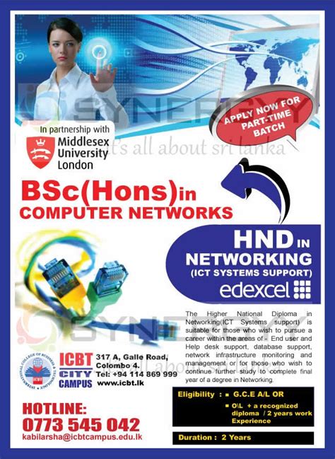 Bsc Hons In Computer Networks From Icbt City Campus Synergyy