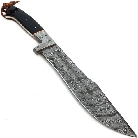 Damascus Steel Custom Hand Made Bowie Knife Hawks Blades