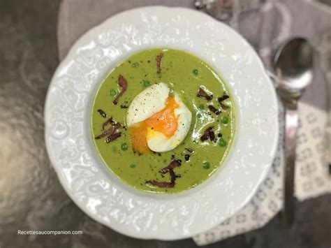 Cr Me De Petits Pois Aux Lardons Et Son Oeuf Mollet Recette Par