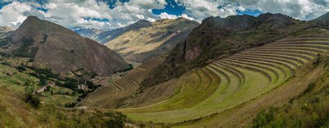 Inca agricultural terraces in Pisac, Sacred Valley, Peru - Amazon ...