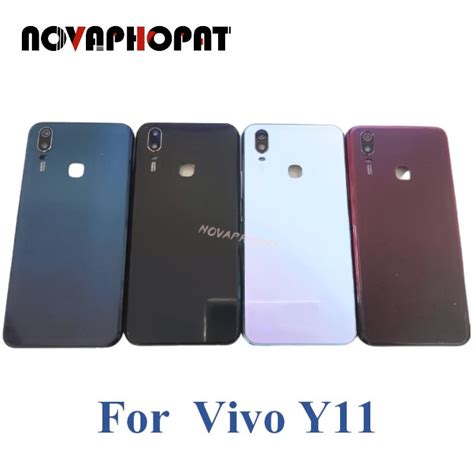 Novaphopat For VIVO Y11 2019 Middle Frame Bezel Back Cover Battery Door