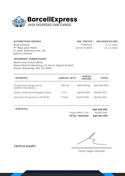 15+ Contoh Invoice dan Cara Membuatnya (+Link Template PDF & Word) | Dealls