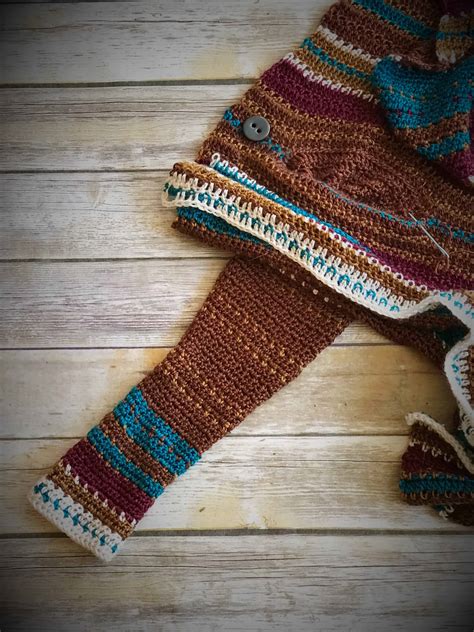 Navajo Inspired Blanket Cardigan Free Crochet Pattern Beginner