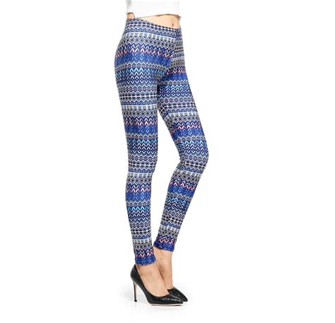 Aztec Ethnic Tribal Printed Leggings Women Multicolor Leggins Slim High