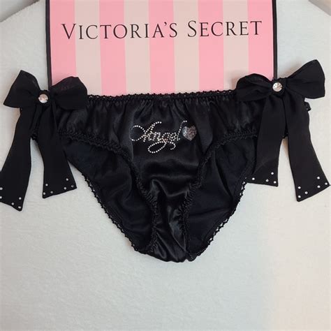 Victoria S Secret Intimates Sleepwear Vtg Vs Dream Angels Satin Side Tie Bikini Panty Size