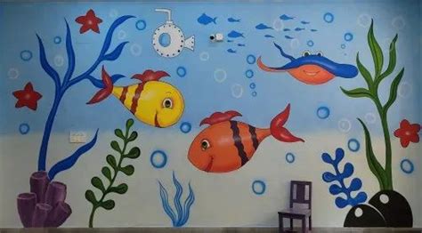 Aquarium Wall Art Kids Room at ₹ 60/sq ft | Kids Room Paintings in New Delhi | ID: 25697591748